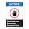 Signmission ANSI, 7" Height, 10" Width, Plastic, 7" H, 10" W, Lndscp, Restricted Area Authorized Personnel Only OS-NS-P-710-L-19935 - alternate 1